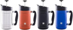 BruTrek BaseCamp Coffee Press - Double Wall Insulated Stainless Steel - Bru-Stop Technology, No Grounds in Coffee, No Spill Lid (Red Rock, 32 fl.oz)