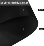 Leather Desk Mat,1.8mm Thick,16x60 Inch Desk Cover,Desk Protector Mat,Dresser Cover Top,Leather Table Cover,Side Table Cover,Office Desk Cover,Office Table Cover(Black+Black,16x60)