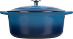 Enameled Cast Iron Dutch Oven Pot With Lid for Cooking, Bread Baking, Bread Oven, 5.5 Quart, Lake Blue