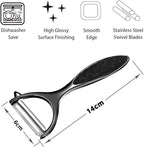 Potatoe peelers for Kitchen, Y shaped peeler for Vegetables, Fruits, Vegetable with Ergonomic Grip, 1 Pack, Black