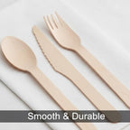 500 Wooden Spoons, Disposable Wooden Cutlery Set - Alternative to Plastic, Eco Friendly, Biodegradable, Compostable Cutlery Set - 500 Wooden Spoons Disposable Utensils Set