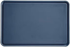 KitchenAid Classic Plastic Cutting Board with Perimeter Trench and Non Slip Edges, Dishwasher Safe, 12 x 18 inch, Ink Blue