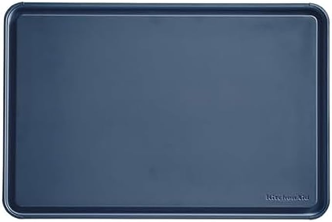 KitchenAid Classic Plastic Cutting Board with Perimeter Trench and Non Slip Edges, Dishwasher Safe, 12 x 18 inch, Ink Blue