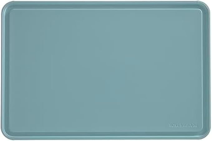 KitchenAid Classic Plastic Cutting Board with Perimeter Trench and Non Slip Edges, Dishwasher Safe, 12 inch x 18 inch, Blue