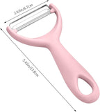 Apple Peeler:Pear Fruit Vegetable Peeler,Manual peeler for Peeling Apples, Pears, Cucumber;Garlic Carrot Potato Cheese Zester Grater, Essential Kitchen Tool(2-Pack) (pink)