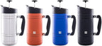BruTrek BaseCamp Coffee Press - Double Wall Insulated Stainless Steel - Bru-Stop Technology, No Grounds in Coffee, No Spill Lid (Red Rock, 48 fl.oz)