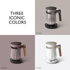 Hot & Cold Drinking Chocolate System - The ALL-NEW Velvetiser from Hotel Chocolat - Kit includes hot chocolate maker with US Power Supply, 10 serving taster box, 1 mug and 1 glass - Pebble Edition
