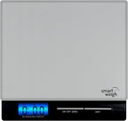 Smart Weigh Professional USPS Postal Scale with Tempered Glass Platform, Multiple Weighing Modes and Tare Function, Silver Shipping Scale, Platform Scale, 11 pounds/ 5 Kilograms