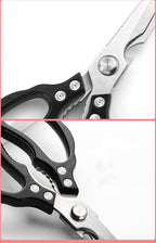 Heavy Duty Sharp Kitchen Scissors, Dishwasher Safe, Cooking Shears for Meat, Chicken, Fish, Poultry, Herb, Bread (Black)