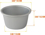 Aluminum Tart Pan Set, 6 PCS Popover Pan Single Serving Pastry, Large Muffin Pans, Baking Tool for Egg Tart, Yorkshire, Cupcake, Baba Au Rhum, Pot Pie (3.82x 2.95x 2.05 Inch)