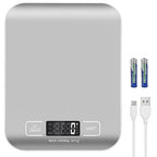 Digital Shipping Scale,Stainless Steel Panel, Accurate 10kg/1g Portable Postal Scale for Packages, Small Business,Kitchen, Food, Handmade, Liquids, and Boutique (Silver)