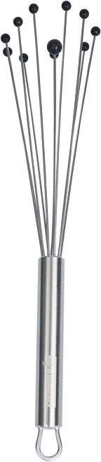 Restaurantware-German Standard 10.6 Inch Ball Whisks, 24 Kitchen Whisks With Silicone Balls - Ergonomic Handle, Dishwashable, Stainless Steel Manual Egg Beater, Durable, For Whisking, Stirring, Mixing