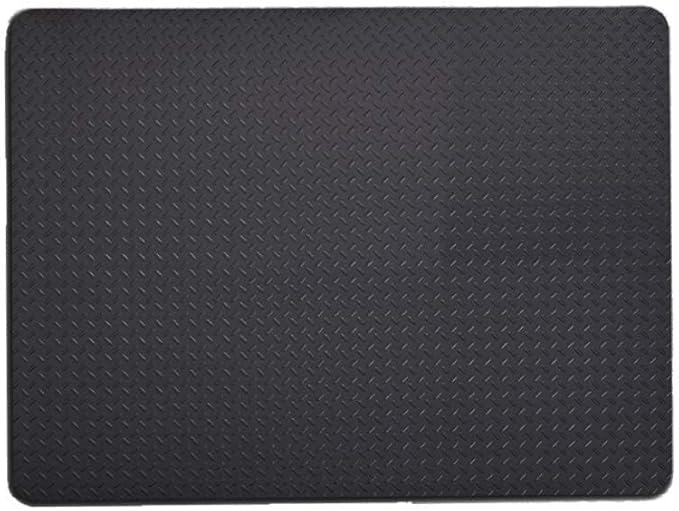 RESILIA Large Under Grill Mat – Heavy Duty, Reusable Outdoor Floor Protector Mats for Deck, Patio, & Garage – 36 Inch x 48 Inch, Black Diamond Plate, Made in The USA