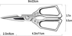 Kitchen Shears Heavy Duty All Purpose Kitchen Scissors, Utility Stainless Steel Blades with Ergonomic Handles for Home, Office, Easy Cutting Chicken Bones, Meat, Cardboard, Vegetables, Leather