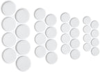 4Pcs 32-Cavity Resin Circle Molds Flat Round Keychain Silicone Mold Earrings Mold, Pendant Silicone Mold for Resin(2in, 1.75in, 1.5in, 1.25in)