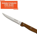 IMUSA 4pc Stainless Steel Steak Knife Set with Wood Handle