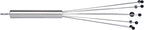 Restaurantware-German Standard 10.6 Inch Ball Whisks, 6 Kitchen Whisks With Silicone Balls - Ergonomic Handle, Dishwashable, Stainless Steel Manual Egg Beater, Durable, For Whisking, Stirring, Mixing