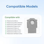 6 Pack Reusable Zipper Bags for Roborock Revo Series, S8 MaxV Ultra, 3L Large Capacity by Funway Design, Dust Vacuum Bag
