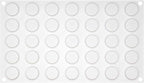 Funshowcase Mini Round Disc Silicone Mold Tray per Cavity 0.9x0.9x0.4inch 35 Cavities