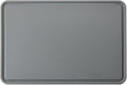 KitchenAid Classic Plastic Cutting Board with Perimeter Trench and Non Slip Edges, Dishwasher Safe, 12 inch x 18 inch, Gray