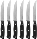 Cuisinart C77TR-S6SK Triple Rivet Collection 6-Piece Steak Knife Set,Black