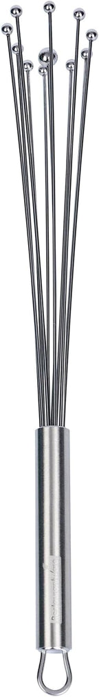 Restaurantware-German Standard 12.6 Inch Ball Whisk, 1 Dishwashable Kitchen Whisk - Ergonomic Handle, Durable, Stainless Steel Manual Egg Beater, Suitable For Whisking, Stirring, Mixing, Beating