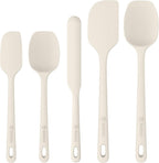 5 Pieces Silicone Spatula Set, Food Grade Rubber Spatula, Upgrade Strong Handle with Ergonomic Grip, Heat Resistant Up to 600°F for Nonstick Cookware, Cooking Candy Series