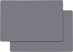 Silicone Mats for Kitchen Counter, Thicker 0.06", 25 x 17 inches Multipurpose Table Mat, Silicone Pad Desk Work Mat, Nonstick Nonskid Heat-Resistant Pad, Placemat, Dark Gray, 2PCS