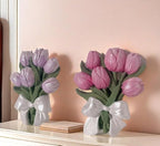 3D Tulip Bouquet Gypsum Plaster Mold, Flower Shaped Silicone Mold for Candle, Epoxy Resin and Soap Making, DIY Home Decor and Tulip Car Air Freshener, Unique Birthday Gift Idea