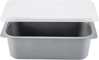 Restaurantware-RW Base 5 Quarts Ice Cream Containers, 100 Rectangle Disposable Containers - Durable, With Clear Lid, Black Plastic Box, For Ice Creams, For Cafes