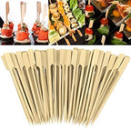 Gmark Bamboo Paddle Skewers 9" 100pc/Bag, Kabob Skewers, BBQ Skewers for Outdoor Grilling GM1077