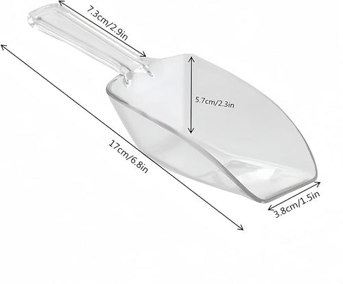 20 Pack of Set Plastic Buffet Serving Tongs Mini Serving Utensil Tongs Appetizers Tongs and Plastic Kitchen Scoops Clear Ice Scoop Buffet Scoop for Candy Dessert Buffet Ice