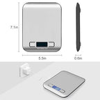 Digital Shipping Scale,Stainless Steel Panel, Accurate 10kg/1g Portable Postal Scale for Packages, Small Business,Kitchen, Food, Handmade, Liquids, and Boutique (Silver Black)