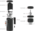 Nuttii Burr Coffee Grinder – Electric, Portable, Small, Quiet Conical Burr Coffee Bean Mill, 20 Adjustable Settings for Espresso, Pour-Over, French, Press Moka for Home Travel Use (Sunshine Yellow)