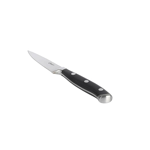 Oster Ginley 3 Piece High Carbon Stainless Steel Cutlery Set w/ABS Triple Riveted Forged Handle (Chef, Utility, Pairing Knife)