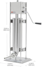 ALDKitchen Sausage Stuffer | Manual Control | 5L / 7L / 10L | Vertical Sausage Machine (7L)