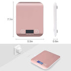 Digital Shipping Scale,Stainless Steel Panel, Accurate 10kg/1g Portable Postal Scale for Packages, Small Business,Kitchen, Food, Handmade, Liquids, and Boutique (Rose Gold)