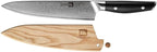 Klaus Meyer Luxor 8 Inch Chef Knife, Damascus Kitchen Knife, VG10 High Carbon Stainless Steel Japanese Chefs Knife with Wood Sheath