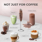 Zulay Kitchen Powerful Milk Frother Wand With 4 AA Duracell Batteries - Ultra Fast Handheld Drink Mixer - Electric Whisk Foam Maker for Coffee, Lattes, Cappuccino, Matcha & Creamer