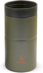 VSSL - Nest Pour Over Coffee Set | Coffee Maker for Camping | All-In-One Travel Pour Over | Transportable Dripper, 10oz Stainless Steel Travel Mug | Compact Storage & Adventure Ready | Sahara