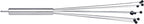 Restaurantware-German Standard 12.6 Inch Ball Whisk, 1 Kitchen Whisk With Silicone Balls - Ergonomic Handle, Dishwashable, Stainless Steel Manual Egg Beater, Durable, For Whisking, Stirring, Mixing