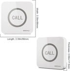 SINGCALL Restaurant Pager System Waiter Calling System Pagers and Beepers for Kitchen,Fast Food,Hotel,Restaurants,Cafe,Bar to Call Waiters 2 Waterproof Wireless Call Buttons