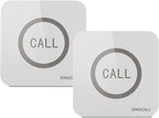 SINGCALL Restaurant Pager System Waiter Calling System Pagers and Beepers for Kitchen,Fast Food,Hotel,Restaurants,Cafe,Bar to Call Waiters 2 Waterproof Wireless Call Buttons