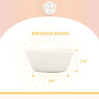 qiqee 1000pcs White Cupcake Liners Muffin Linner No Smell, Food Grade Baking Cups（Standard Size）