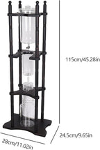 Cold Drip Coffee Maker, 2000ml Large Capacity Glass Dutch Coffee Dripper Ice Drip Coffee Tower w/Stable Base for Commercial Office