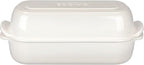 Enameled Cast Iron Loaf Pan with Lid, Dutch Oven Bread pan for Homemade Sourdough Bread Baking, 12.5x5.5 inch, 5qt, White
