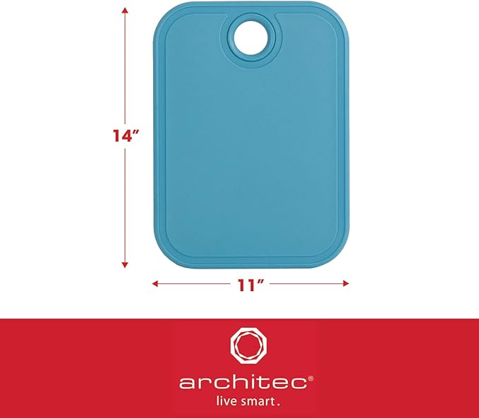 Architec Original Non-Slip Gripper Cutting Board, 5" x 7", Turquoise