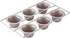 CHEFMADE Popover Cake Pan, 6-Cavity Non-Stick Yorkshire Muffin Cupcake Pan Bakeware for Oven Baking (Champagne Gold)