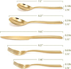 DEACORY Silverware Set Gold Flatware Set Cutlery Set Heavy Stainless Steel Brass Dishwasher Safe Streamlied Handle 20 Pieces Service for 4