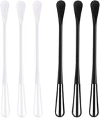 6PCS Tiny Whisk, Mini Whisk, Multi-function, Small and Easy to Clean, Easy to Use, for Stirring, Beating, Mixing Ingredients, Mixing Sauces (White and Black)